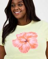 Grayson Threads, The Label Trendy Plus Hibiscus Graphic Baby T-Shirt
