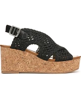 Blowfish Malibu Women's Andrea Square Peep Toe Slingback Wedge Sandals