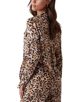Guess Women's Enora Animal-Print Shirt