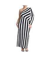 Eloquii Women's Plus Striped Maxi Dress