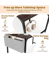 32 Inch Computer Desk Small Home Office Desk with Charging Station