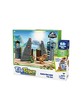 Tile Town Jurassic World Dino Escape Magnetic Tiles Playset, 69 Piece