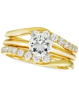 Diamond Asymmetrical Enhancer Ring Guard (1/2 ct. t.w.) in 14k Gold