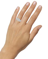 Diamond Crossover Ring Guard Enhancer (1/2 ct. t.w.) in 14k White Gold