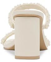Dolce Vita Women's Nolah Pearl Beaded Double-Band Block-Heel Dress Sandals