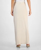 Guess Women's Aimee Embellished Side-Drape Maxi Skirt