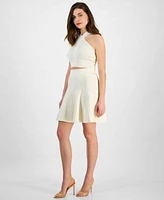 Guess Womens Mirage Ottoman Staci Halter Neck Top Mirage Ottoman Staci Knit Skirt