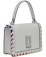 Karl Lagerfeld Paris Simone Flap Crossbody with Rainbow Stitching