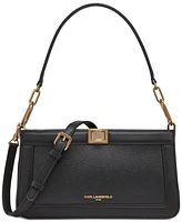 Karl Lagerfeld Paris Ivette Small Leather Shoulder Crossbody