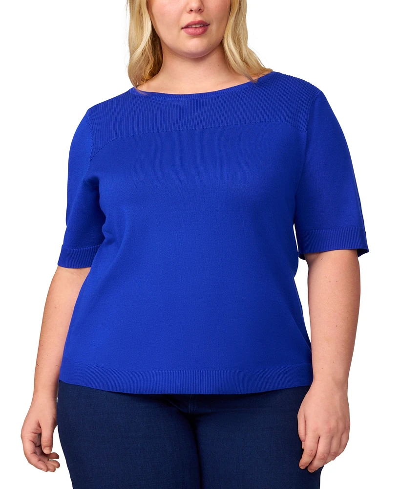 Melissa Paige Plus Elbow-Sleeve Sweater, Exclusively at Macy's