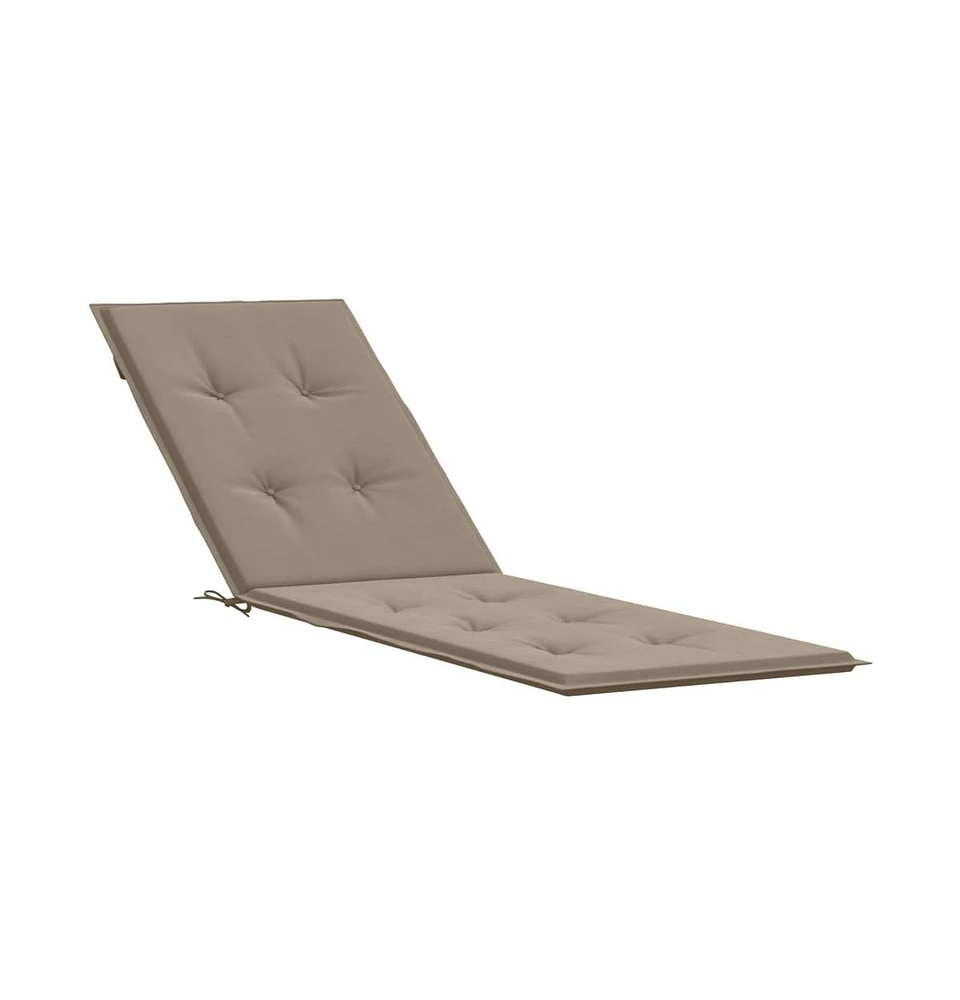 vidaXL Deck Chair Cushion Taupe (29.5"+41.3")x19.7"x1.6"