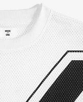 Mode of One Men's Oversized-Fit Mesh Graphic T-Shirt, Exclusively at Macy's