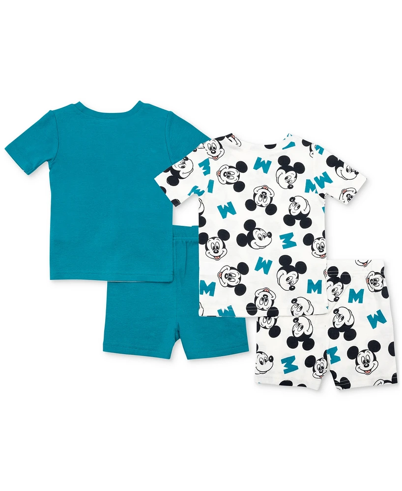 Mickey Mouse Toddler Boys 4-Pc. Short-Sleeve Pajama Set