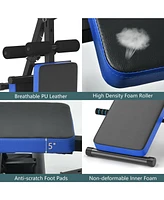 Kuyotq Adjustable Sit Up Bench with Lcd Monitor