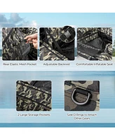 Inflatable Float Tube with Fish Ruler Rod Holder and Storage Pockets
