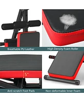 Kuyotq Multi-Functional Foldable Weight Bench Adjustable Sit-up Board with Monitor