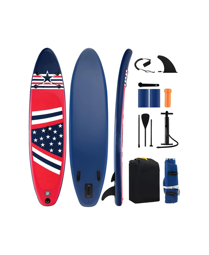 Inflatable Paddle Board with Removable Fin and Backpack