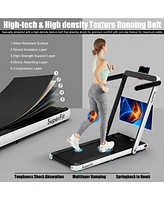 2.25HP 2 in 1 Folding Treadmill with App Speaker Remote Control