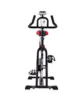 Kuyotq Household Adjustable Indoor Exercise Cycling Bike Trainer with Electronic Meter