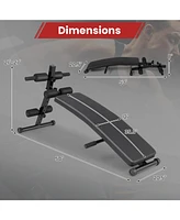 Adjustable Decline Sit Up Bench for Exercise for Home Gym