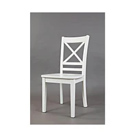 Simplicity Solid Wood Classic Cross-Back Dining Chair (Set of 2