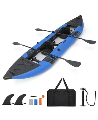 Inflatable 2-person Kayak Set with Aluminium Oars and Repair Kit