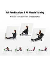Exercise Adjustable Double Hydraulic Resistance Rowing Machine