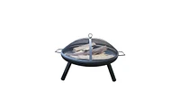 Portable Fire Pit Grill for Outdoor Cooking and Cozy Fireplaces