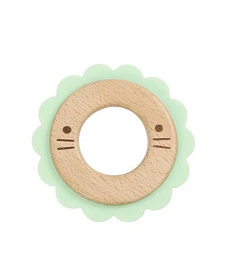 GooseWaddle Lion Mint Animal Teether Wooden + Silicone