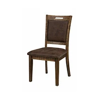 Cannon Valley Distressed Industrial Upholstered Back Dining Chair (Set of 2)