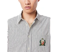 Lacoste Men's Woven Stripe Logo Shirt