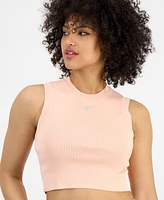 Guess Women's Alexia Cropped Rhinestone-Embellished Top