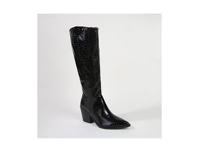 Lilibeth Snake Print Western Boots