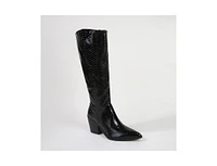 Lilibeth Snake Print Western Boots