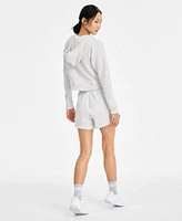 Id Ideology Womens Cropped Zip Hoodie Knit Shorts Exclusively At Macys