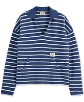 Scotch & Sode Men's Loose Terry Stripe Sweatshirt