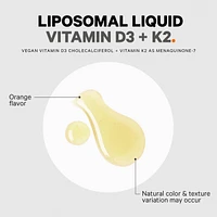 Codeage Liquid Vitamin D3 K2 Supplement, Liposomal Vitamin D Cholecalciferol, Menaquinone Mk-7, Liquid Vitamin K - Non-gmo - No Sugar - 2 fl oz