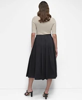 Dkny Women's Zip-Front Parachute Midi Skirt