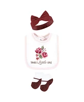 Hudson Baby Girls Cotton Layette Set, Sweet Roses