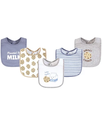 Hudson Baby Cotton Bibs, Milk And Cookies Better Together, One Size