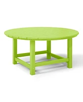 5-Piece Outdoor Patio Hdpe Adirondack Chair With Round Coffee Table Conversation Set