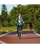 GoPowerBike GoBlitz Electric Bike | Lightweight Compact Design Folding Adult Mini E-Bike Dual Disc Brakes Throttle and Pedal Assist 350W Motor