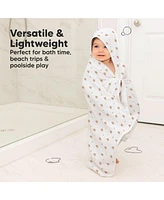 Lyra Muslin Baby Towels with Hoods for Newborn Girls, Boys, 100% Organic Cotton Soft Hooded Bath