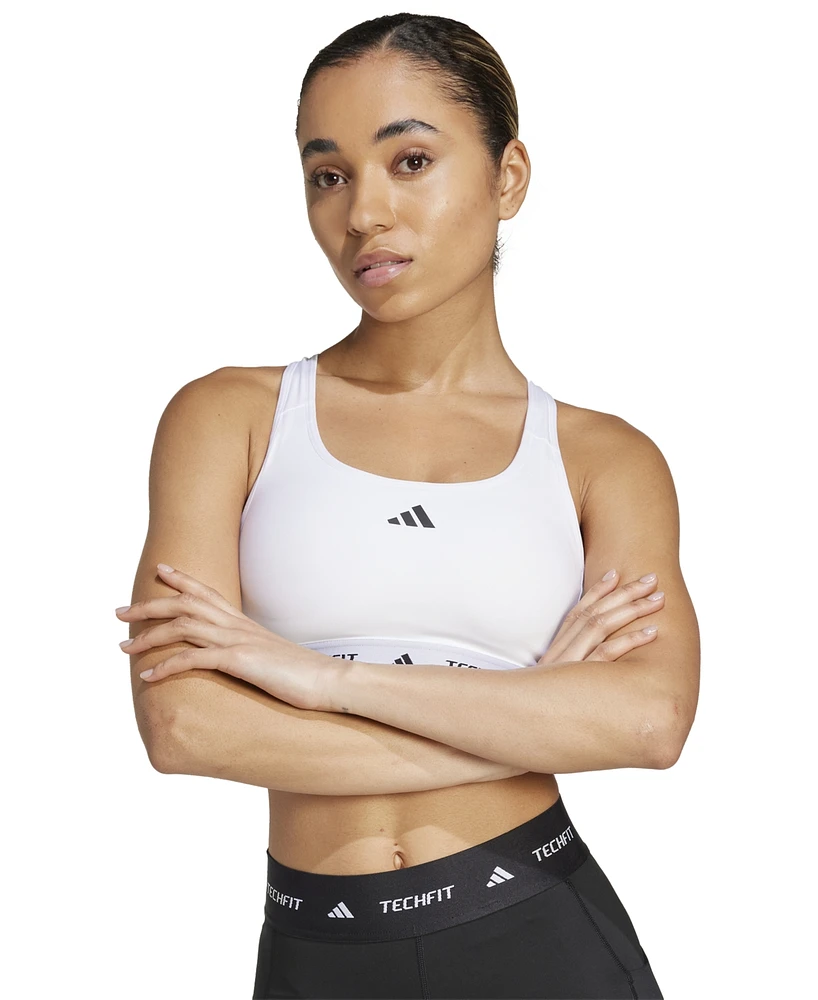 adidas Women's Medium-Impact Logo-Band Sports Bra