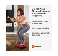 LifePro Compact Vibration Plate Exercise Machine for Full Body, Lymphatic Drainage, Joint Pain Relief & Calorie Burn