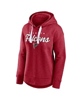 Fanatics Women's Heather Red Atlanta Falcons Set To Fly Pullover Hoodie