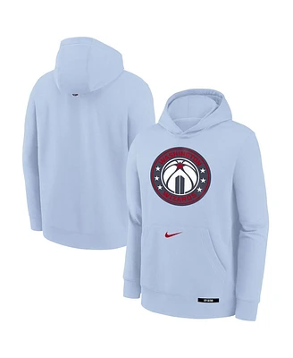 Nike Big Boys and Girls Blue Washington Wizards 2024/25 City Edition Club Fleece Pullover Hoodie