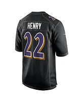 Nike Men's Derrick Henry Carbon Black Baltimore Ravens Fashion Jersey