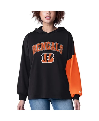 Starter Women's Black Cincinnati Bengals Power Move Long Sleeve Pullover Hoodie