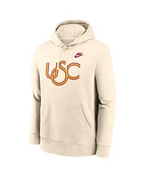 Nike Men's Cream Usc Trojans Vault Logo Pullover Hoodie